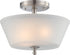 13"W Surrey 2-Light Close-to-Ceiling Brushed Nickel