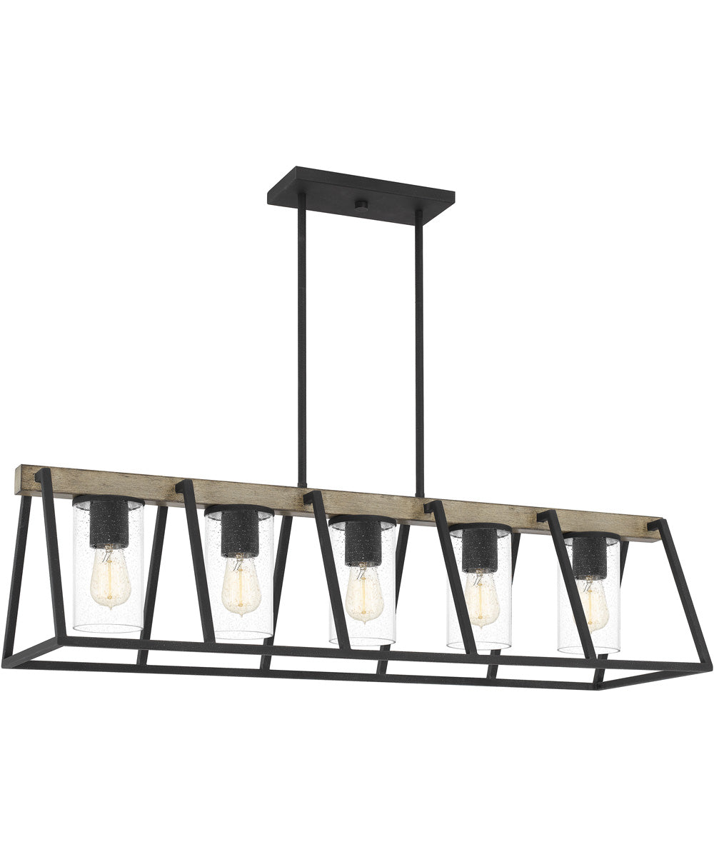 Brockton 5-light Island Light Grey Ash
