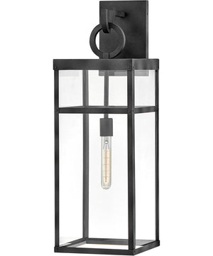 Porter 1-Light LED Extra Large Outdoor Wall Mount Lantern in Aged Zinc