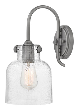 7"W Congress 1-Light Sconce in Antique Nickel