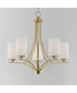 Deven 5-Light Chandelier Satin Brass
