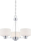 22"W Soho 3-Light Chandelier Polished Chrome