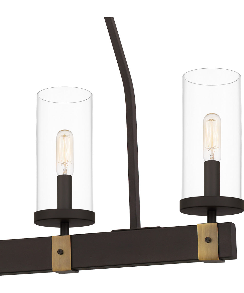 Lisbon 5-light Island Light Old Bronze