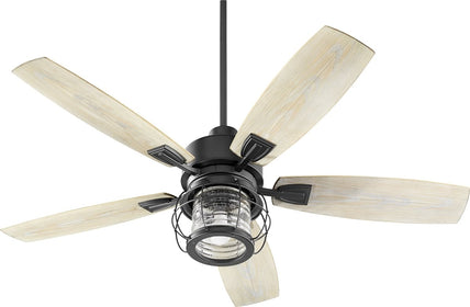 52"W Galveston 1-light LED Patio Ceiling Fan Noir