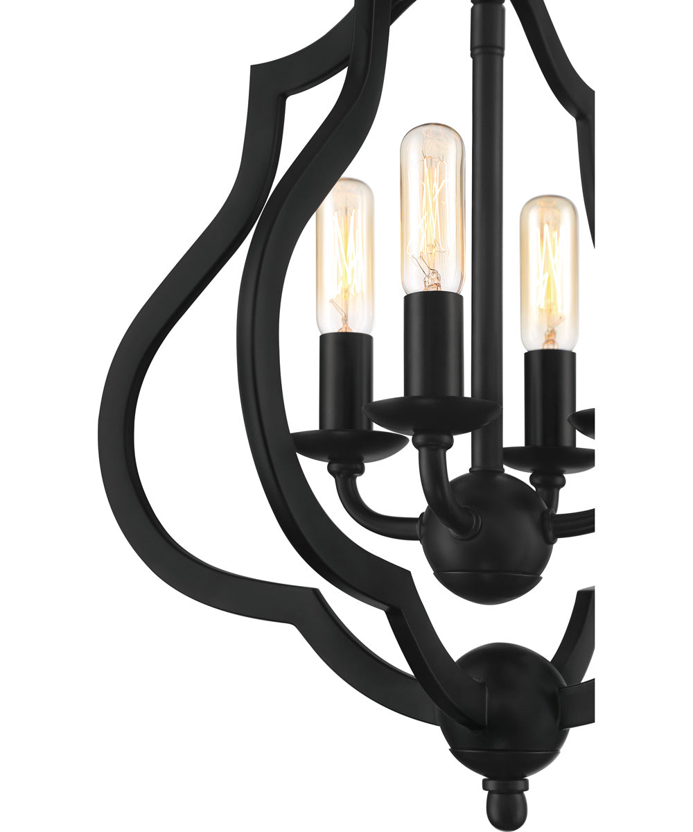 O'Keefe 4-light Semi Flush Mount Matte Black