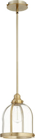 10"W 1-light Pendant Aged Brass