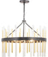 Orrizo 6-Light Clear Glass Luxe Chandelier Light Matte Black