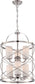 16"W Ginger 6-Light Chandelier Brushed Nickel