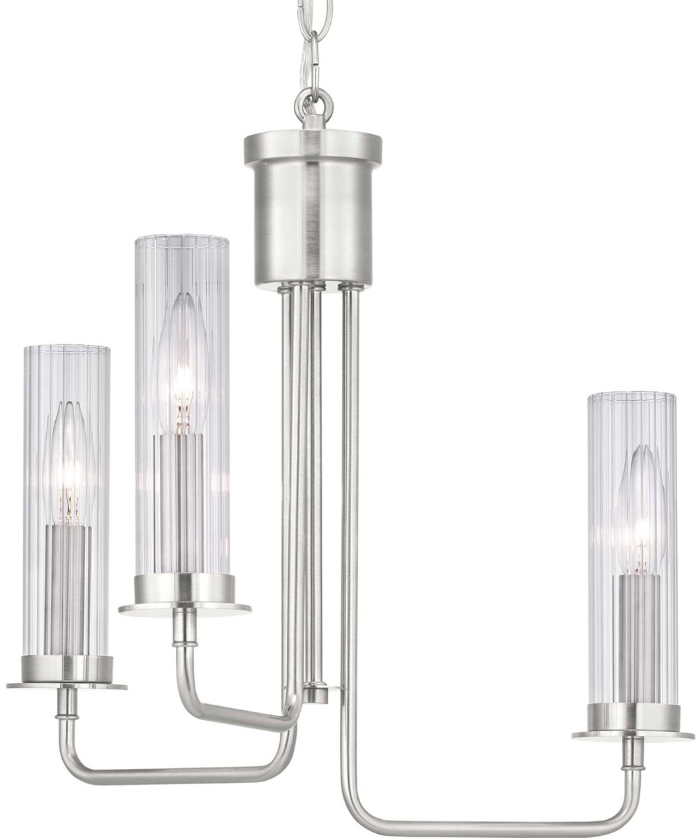 Rainey 3-Light. Semi-Flush Convertible Brushed Nickel