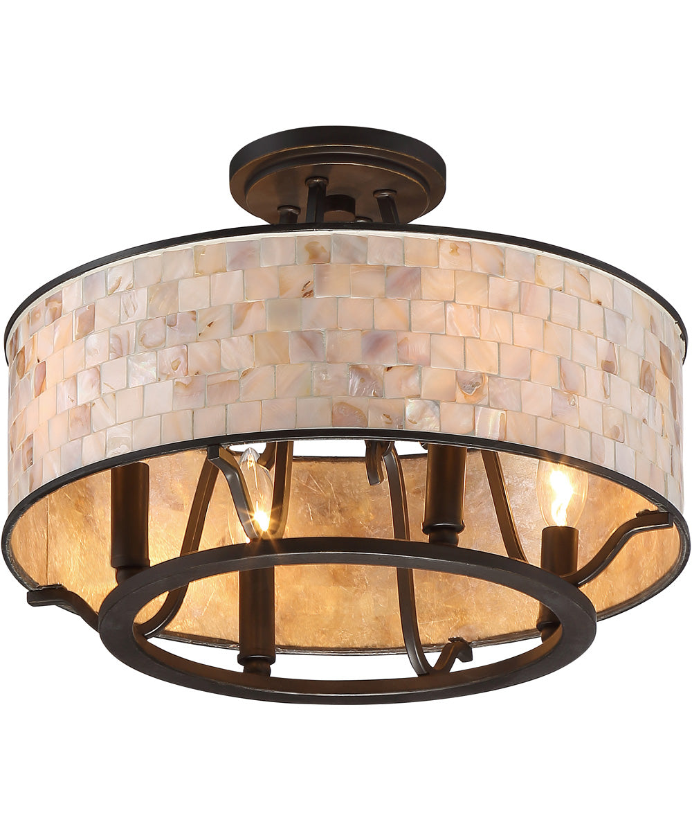 Aristocrat Medium 4-light Semi Flush Mount Palladian Bronze