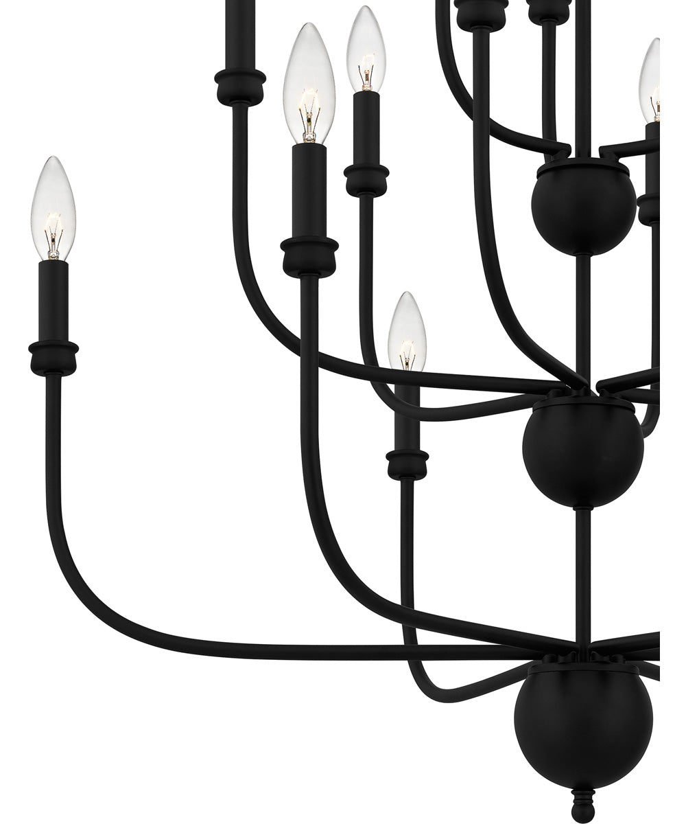 Blanche 15-light Chandelier Matte Black