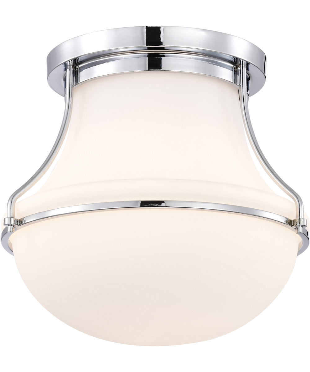 Valdora 1-Light Close-to-Ceiling Polished Nickel