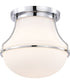 Valdora 1-Light Close-to-Ceiling Polished Nickel