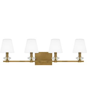 Kelsey Glen Extra Large 4-light Bath Light Weathered Brass