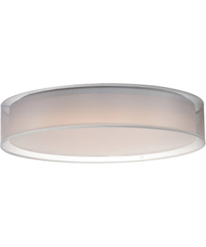 Prime 25 inch LED Flush Mount White Organza