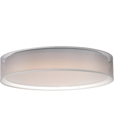 Prime 25 inch LED Flush Mount White Organza