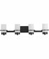 Reiss 4-Light Modern Farmhouse Vanity Light Matte Black