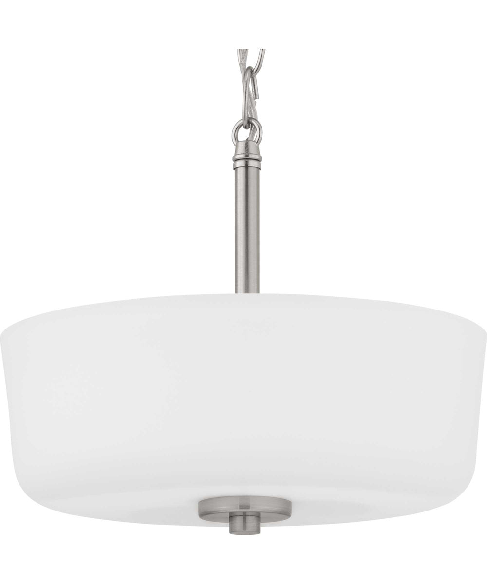 Tobin 2-Light 12-1/4" Semi-Flush Convertible Brushed Nickel