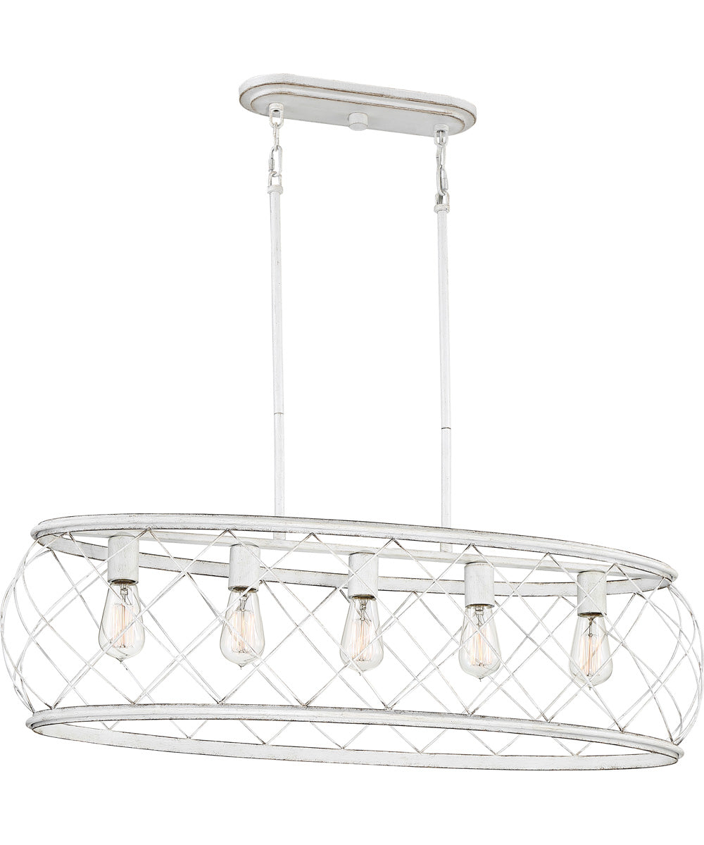 Dury 5-light Island Light Antique White
