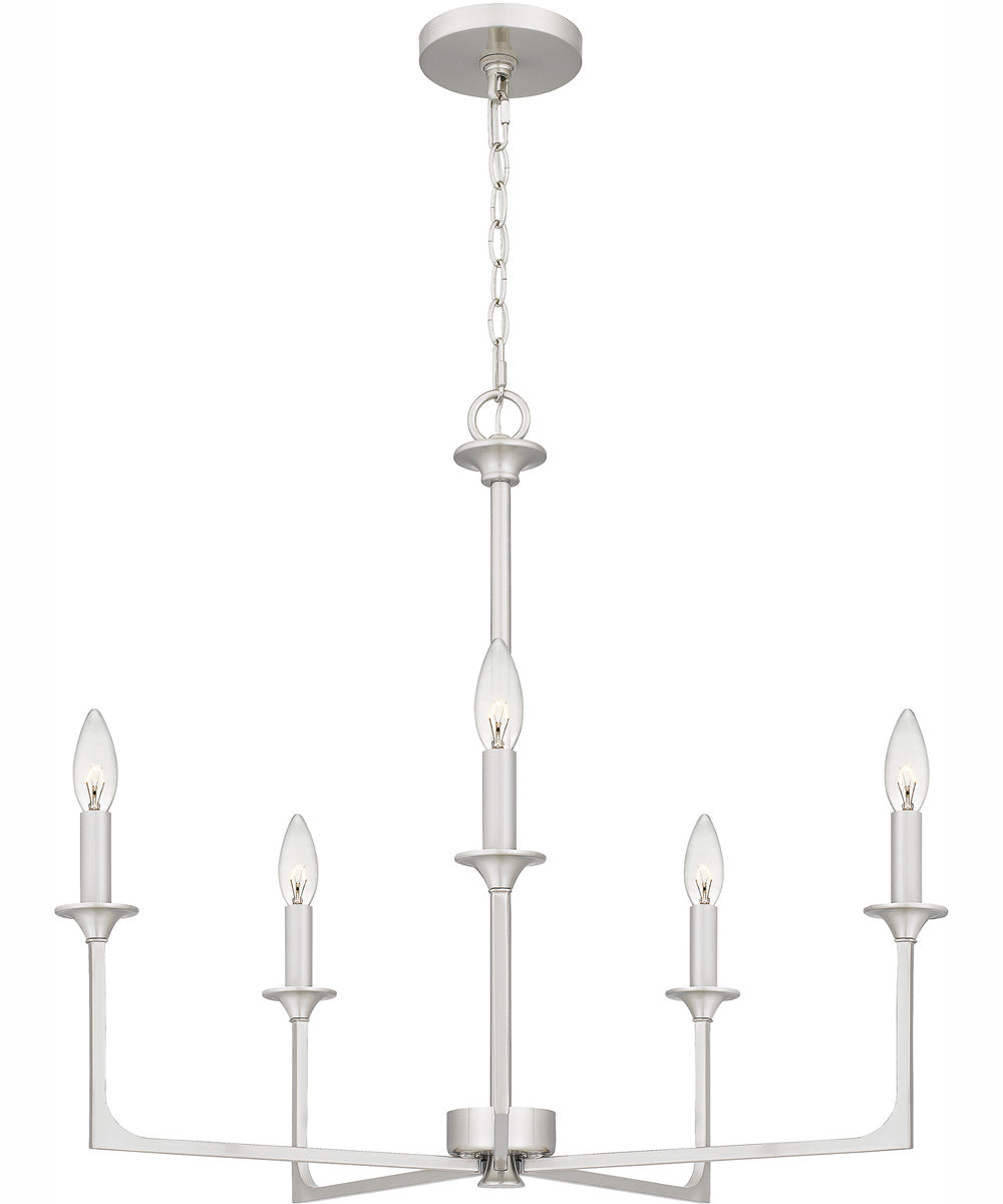 Prescott 5-light Chandelier Brushed Nickel