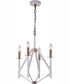The Reserve 4-Light Foyer Matte White / Satin Brass