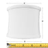 4"W x 4"H Down White Clip-on Sconce Half-Shell Lampshade