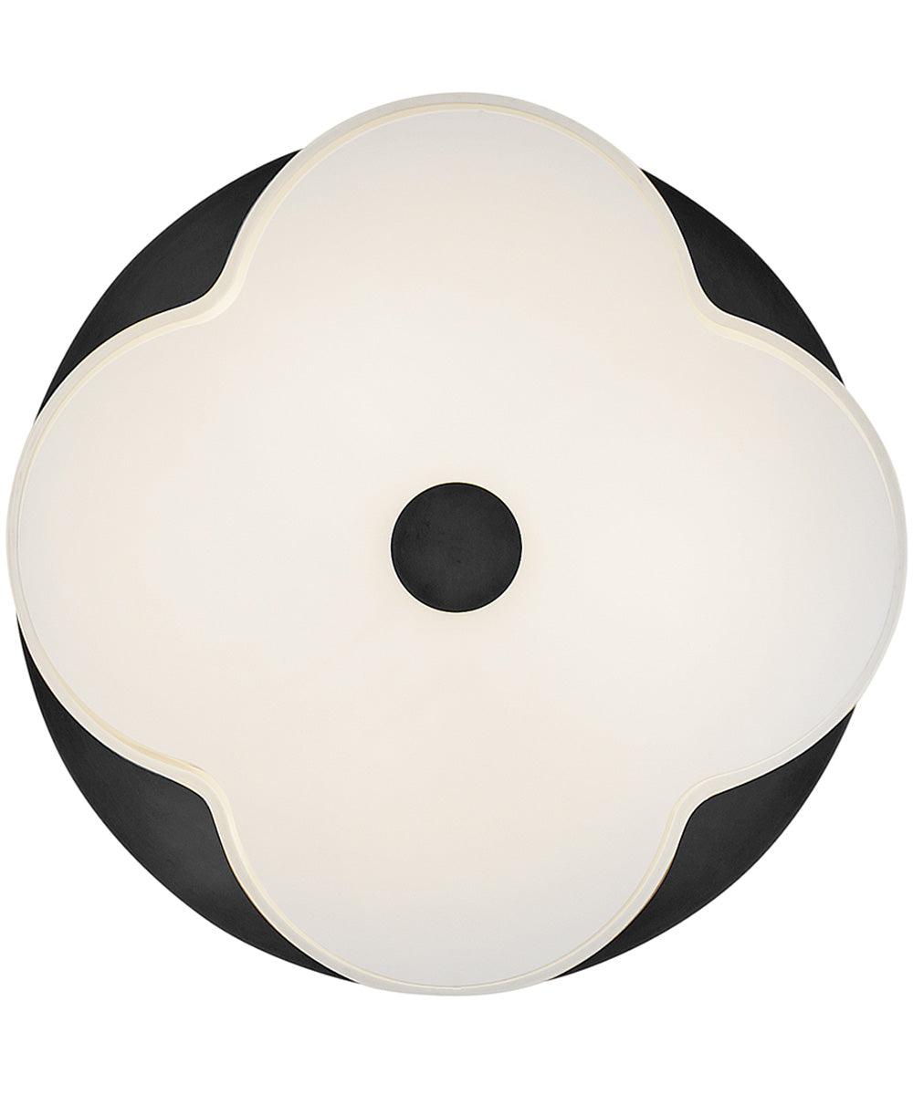 Delaney 3-Light Medium Flush Mount in Black