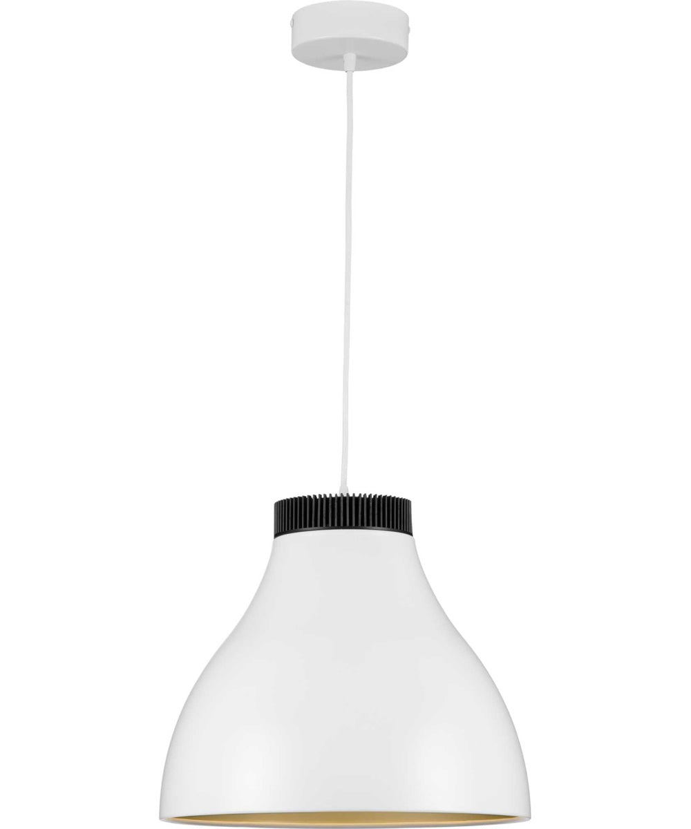 Radian LED  Modern Metal Pendant Satin White