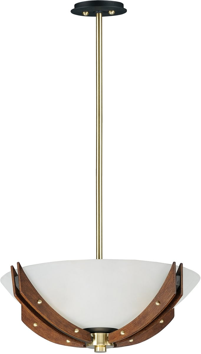 22"W Merge 4-Light Semi-Flush Mount/Pendant Bronze / Antique Pecan