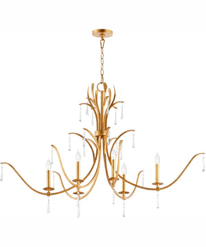 Majesty 6-light Chandelier Gold Leaf