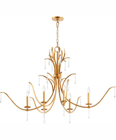 Majesty 6-light Chandelier Gold Leaf