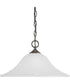 Trinity 1-Light Etched Glass Traditional Pendant Light Antique Bronze