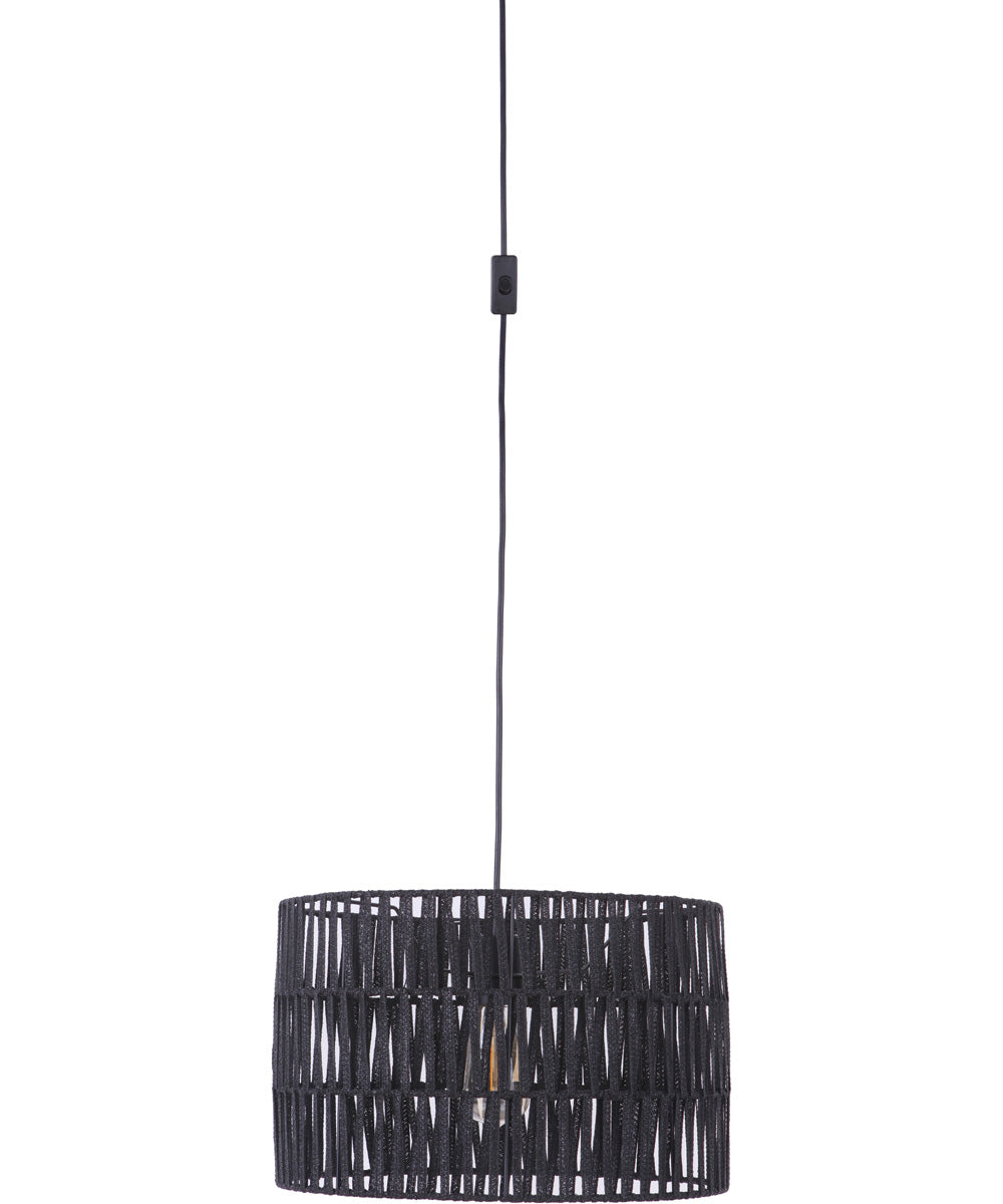 1-Light Plug-In Pendant Flat Black