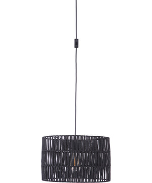 1-Light Plug-In Pendant Flat Black