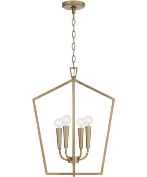 Holden 4-Light Foyer Aged Brass