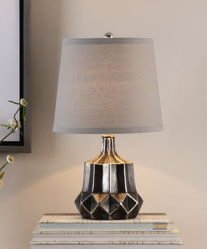 18"H Felice Dark Charcoal Accent Lamp