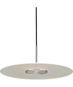 Spoke LED Modern Style Hanging Pendant Light Brushed Nickel