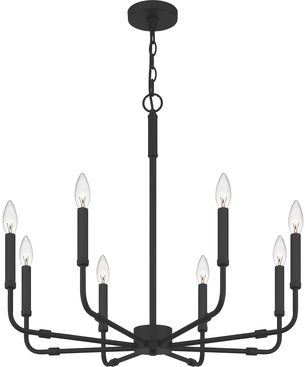 Abner 8-light Chandelier Matte Black