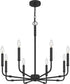 Abner 8-light Chandelier Matte Black