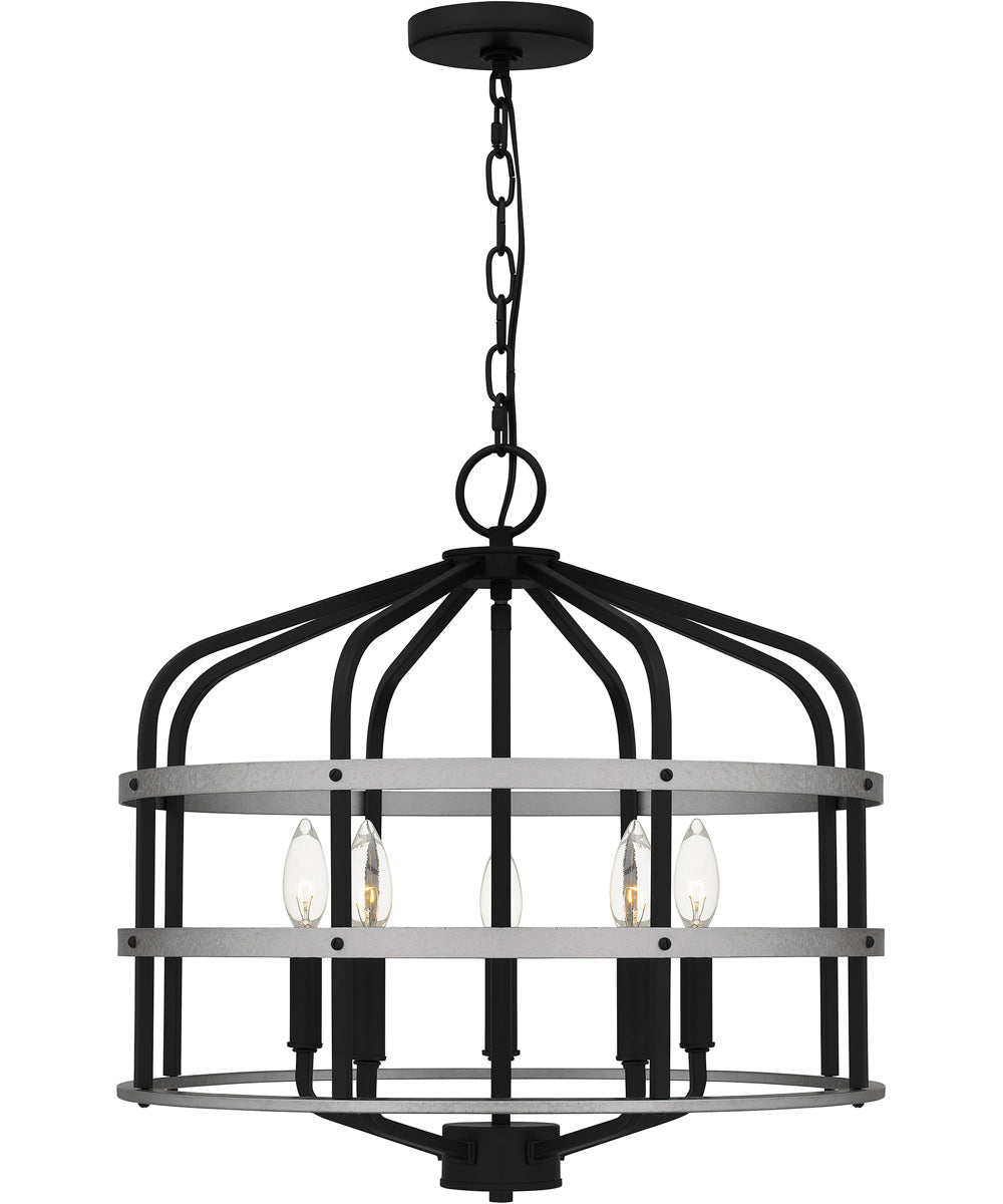 Avignon 5-light Pendant Matte Black