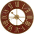 32"H Boris Wall Clock Antique Brass