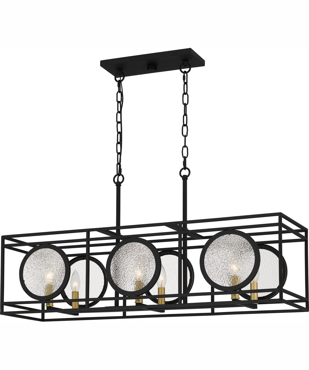 Chalamont Medium 6-light Island Light Earth Black