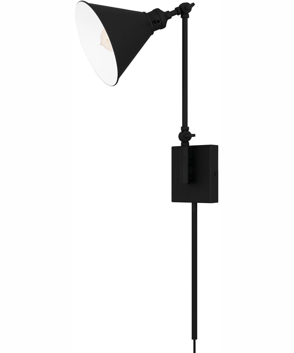 Quoizel Wood Small 1-light Wall Sconce Matte Black