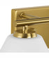 Copeland 2-Light Vanity Mid-Century Modern Vanity Light Brushed Gold
