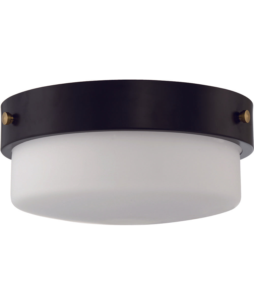 Oak Street 2-Light Flushmount Flat Black
