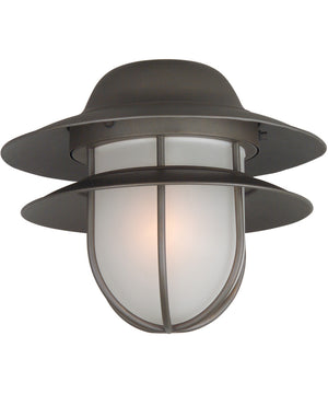 Outdoor Bowl Light Kit 1-Light LED Fan Light Kit Oiled Bronze