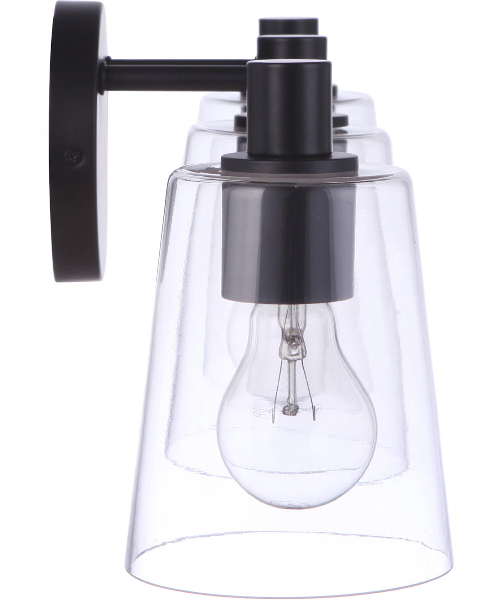 Emilio 3-Light Vanity Flat Black