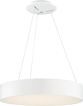 23"W Orbit 1-Light LED Pendant White