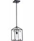 Aaron 1-Light Pendant Flat Black/Satin Brass