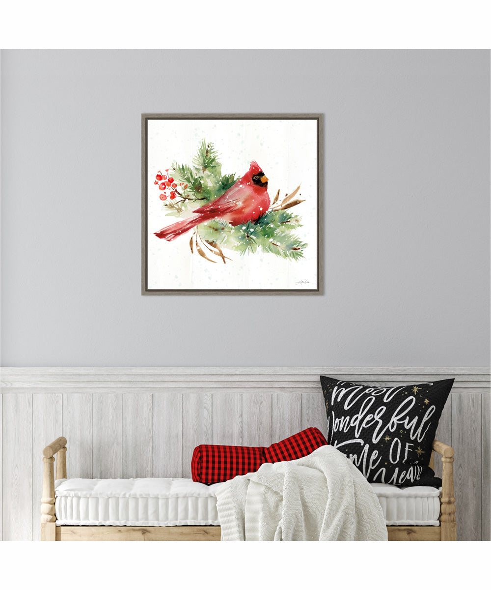 Framed Celebrate the Season I by Katrina Pete Canvas Wall Art Print (22  W x 22  H), Sylvie Greywash Frame